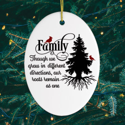 Plus Size Lovely Family Quote Christmas Ornament, Circle,  - Ashley Stewart