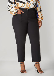 Plus Size Millennium Patch Pocket Trousers, Black, 20 - Ashley Stewart