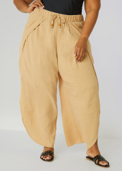 Plus Size Nicole Miller Cover Up Pants, Tan, 3X - Ashley Stewart