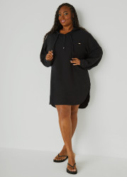 Plus Size Nicole Miller Textured Cover Up, Black, 1X - Ashley Stewart