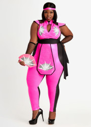 Plus Size Ninja Halloween Costume, Pink, 5X - Ashley Stewart