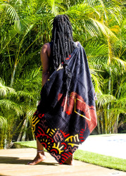 Plus Size Pardon My Fro Harlem Beach Towel, Multi, N/S - Ashley Stewart