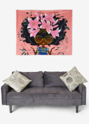 Plus Size Pardon My Fro Lily Blanket, Pink, N/S - Ashley Stewart