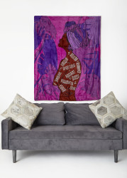 Plus Size Pardon My Fro Muse Blanket, Purple, N/S - Ashley Stewart