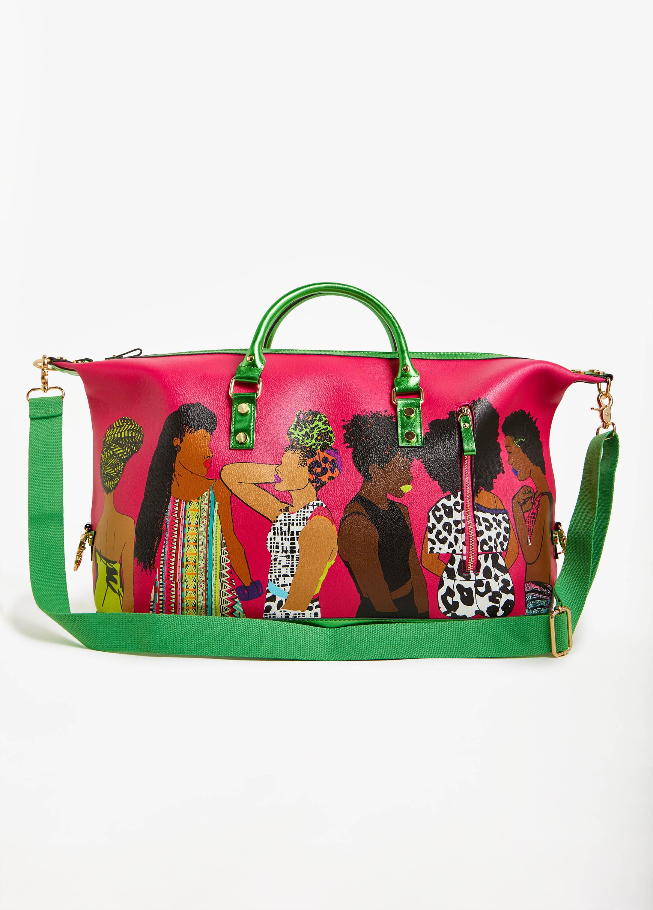 Plus Size Pardon My Fro Squad Bag, Pink, N/S - Ashley Stewart
