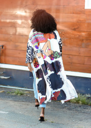 Plus Size Pardon My Fro The Squad Kimono, Black, 1 SZ - Ashley Stewart