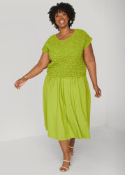 Plus Size Poplin Maxi Skirt, Dark Citron, 30/32 - Ashley Stewart