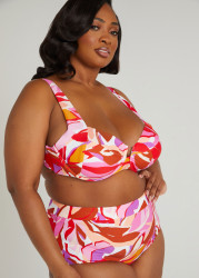 Plus Size Raisins Curve Floral Bikini Top, Multi, 16 - Ashley Stewart