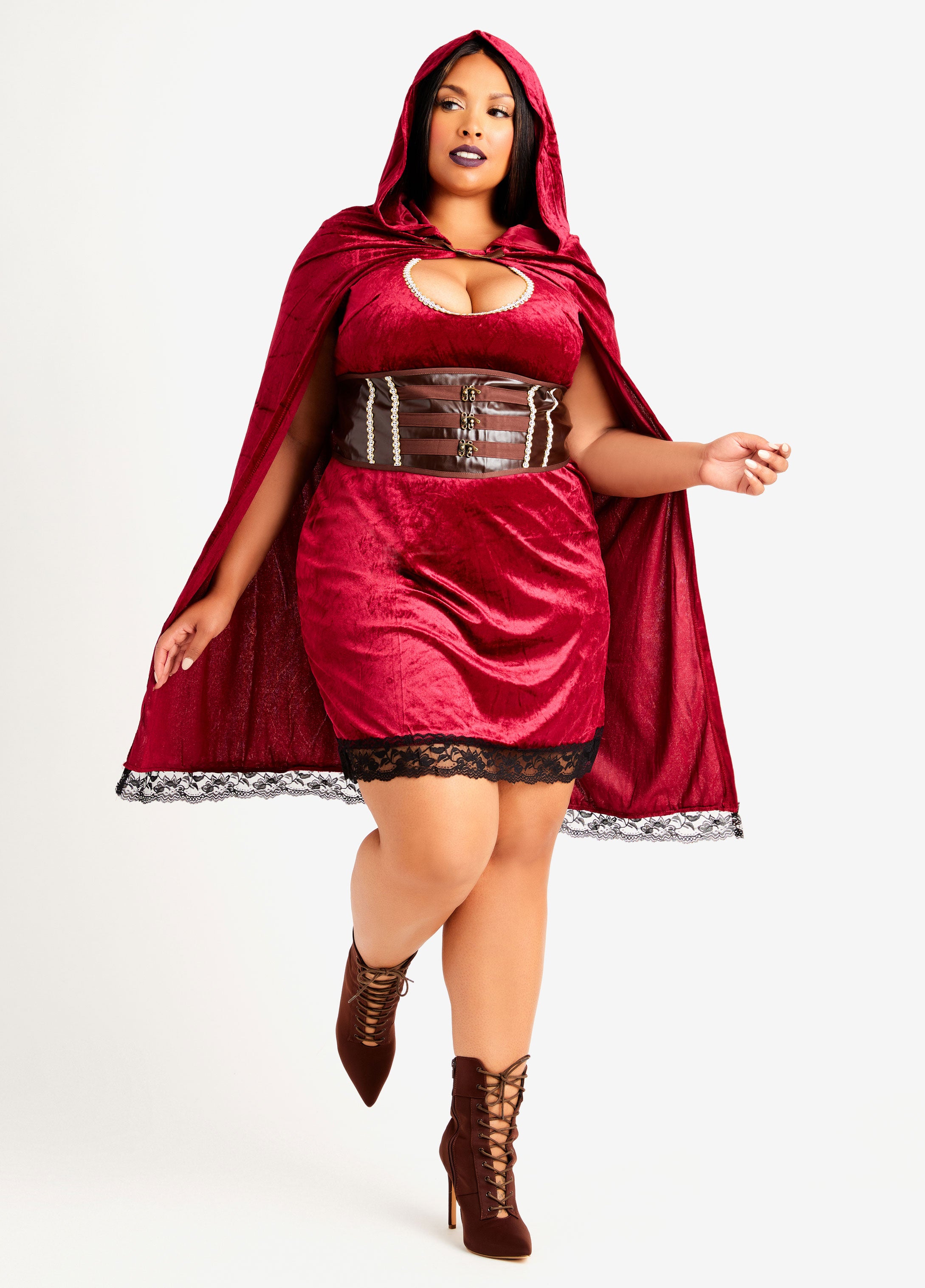 Plus Size Red Riding Hood Halloween Costume, Red, 2X - Ashley Stewart