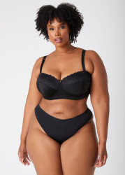 Plus Size Seamless Microfiber Thong, Mocha, 12 - Ashley Stewart