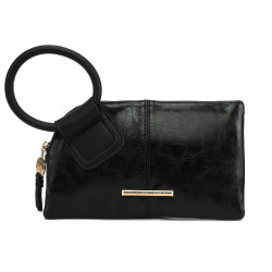Plus Size Simone Textured Wristlet, Black, N/S - Ashley Stewart