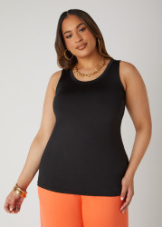 Plus Size The Basic Tank Top, Black, 18/20 - Ashley Stewart