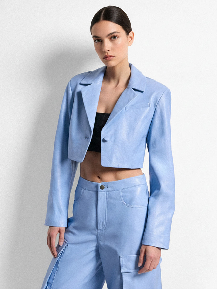 POPPY LEATHER BLAZER