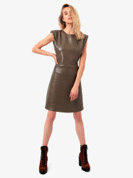 PORT ELIZABETH RECYCLED LEATHER DRESS