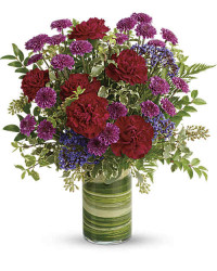 Purple | Carnations | Vivid Love Bouquet | Same Day Flower Delivery by Teleflora