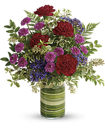 Purple | Carnations | Vivid Love Bouquet | Same Day Flower Delivery by Teleflora
