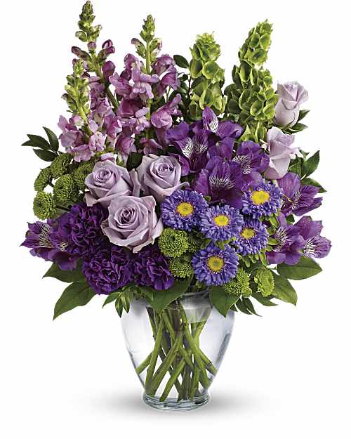 Purple | Mixed Bouquets | Lavender Charm Bouquet | Same Day Flower Delivery by Teleflora