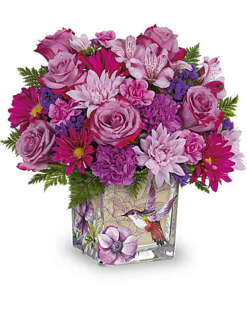 Purple | Mixed Bouquets | Love In Flight Bouquet | Same Day Flower Delivery by Teleflora