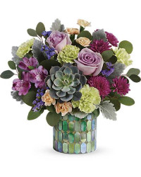 Purple | Mixed Bouquets | Marvelous Mosaic Bouquet | Same Day Flower Delivery by Teleflora