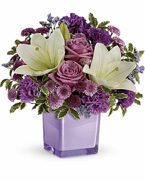 Purple | Mixed Bouquets | Pleasing Purple Bouquet | Same Day Flower Delivery by Teleflora