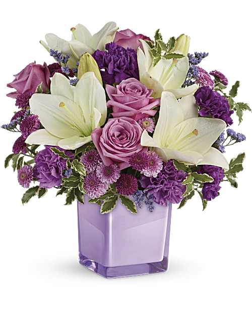 Purple | Mixed Bouquets | Pleasing Purple Bouquet | Same Day Flower Delivery by Teleflora