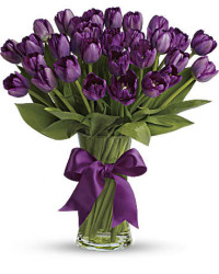 Purple | Passionate Purple Tulips Bouquet | Same Day Flower Delivery by Teleflora