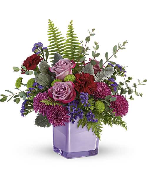 Purple | Roses | Purple Serenity Bouquet | Same Day Flower Delivery by Teleflora