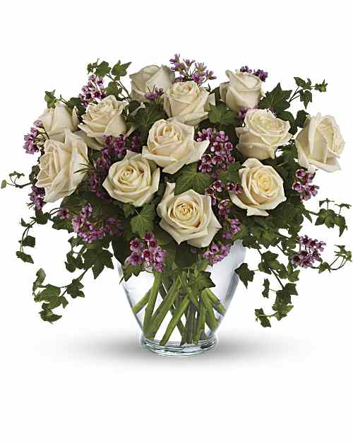 Purple | Roses | Victorian Romance Bouquet | Same Day Flower Delivery by Teleflora