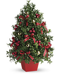Red | Mixed Bouquets | Deck The Halls Tree | Same Day Flower Delivery by Teleflora