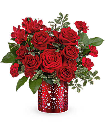 Red | Mixed Bouquets | I Heart You Bouquet | Same Day Flower Delivery by Teleflora
