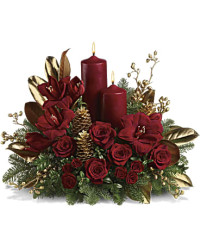Red | Roses | Candlelit Christmas | Same Day Flower Delivery by Teleflora