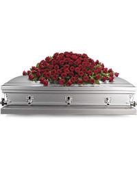Red | Roses | Greatest Love Casket Spray | Same Day Flower Delivery by Teleflora