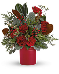 Red | Roses | Wild & Wonderful Christmas Bouquet | Same Day Flower Delivery by Teleflora