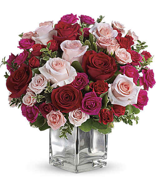 Red | Love Medley Bouquet With Red Roses | Same Day Flower Delivery by Teleflora