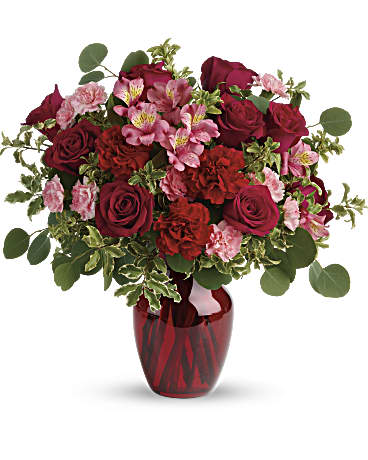 Red | Mixed Bouquets | Blooming Belles Bouquet | Same Day Flower Delivery by Teleflora
