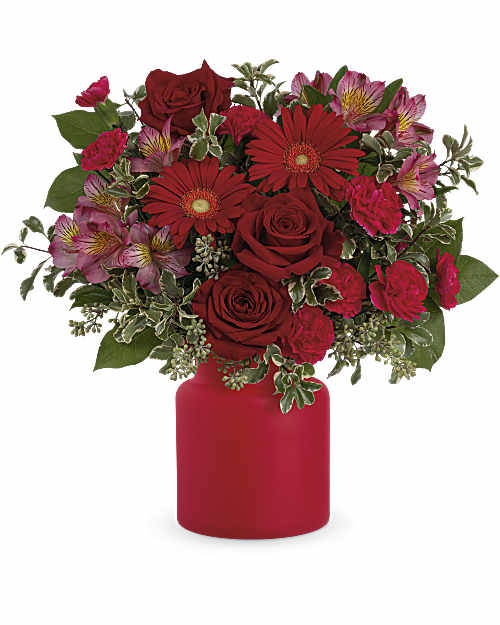 Red | Mixed Bouquets | Enchanted Red Bouquet | Same Day Flower Delivery by Teleflora
