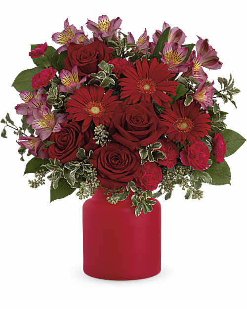 Red | Mixed Bouquets | Enchanted Red Bouquet | Same Day Flower Delivery by Teleflora