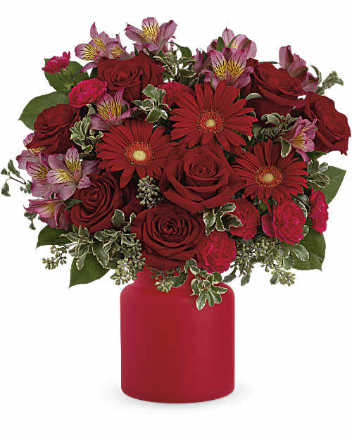Red | Mixed Bouquets | Enchanted Red Bouquet | Same Day Flower Delivery by Teleflora