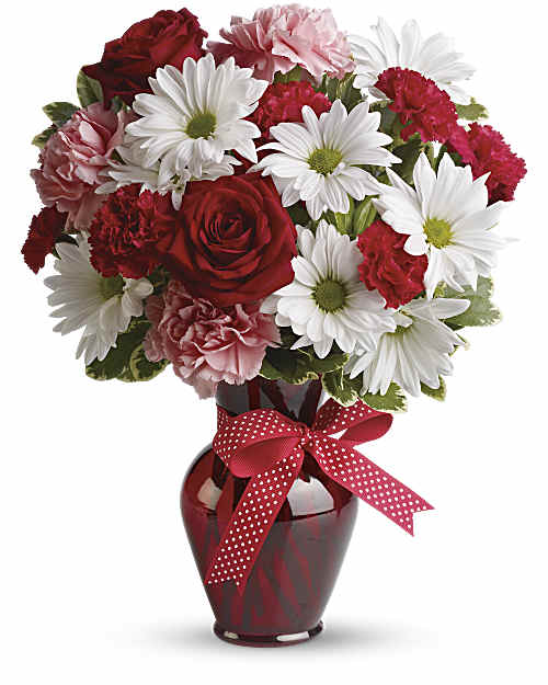 Red | Mixed Bouquets | Hugs And Kisses Bouquet With Red Roses | Same Day Flower Delivery by Teleflora