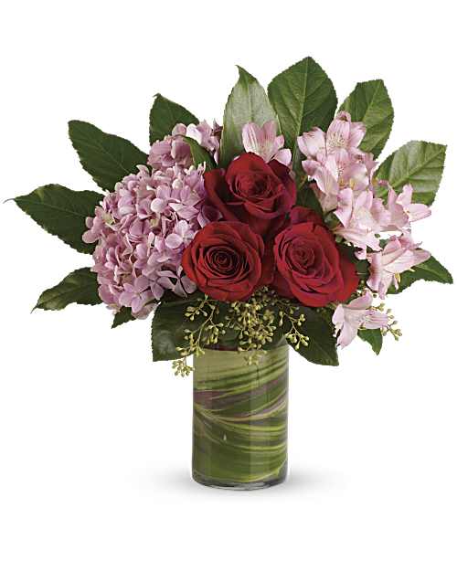 Red | Mixed Bouquets | Island Romance | Same Day Flower Delivery by Teleflora