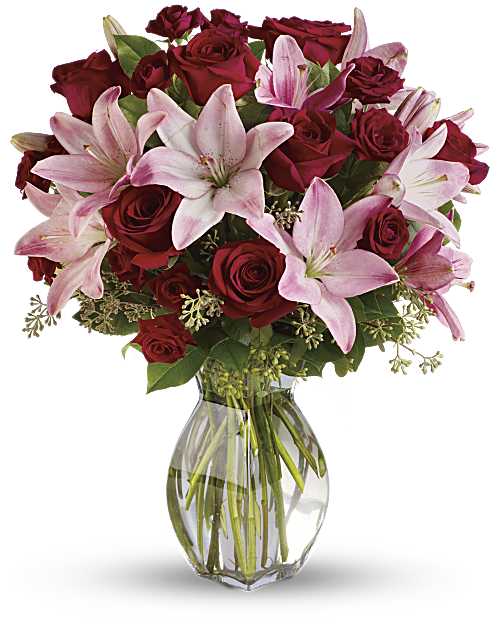 Red | Mixed Bouquets | Lavish Love Bouquet With Long Stemmed Red Roses | Same Day Flower Delivery by Teleflora