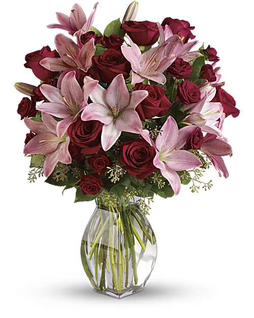 Red | Mixed Bouquets | Lavish Love Bouquet With Long Stemmed Red Roses | Same Day Flower Delivery by Teleflora