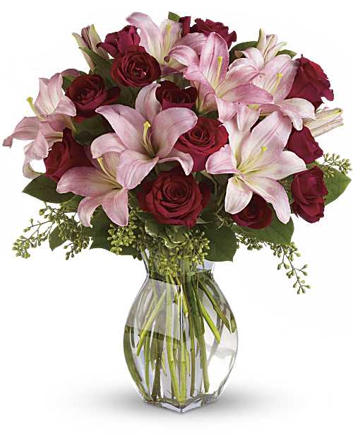 Red | Mixed Bouquets | Lavish Love Bouquet With Long Stemmed Red Roses | Same Day Flower Delivery by Teleflora