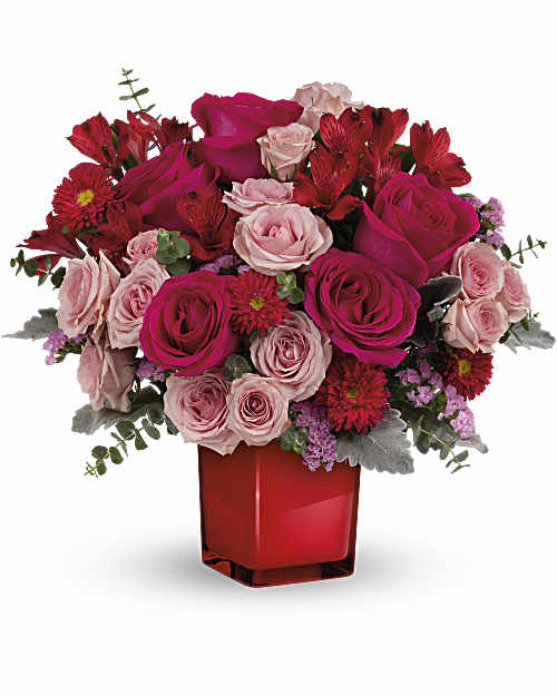 Red | Mixed Bouquets | Loving Bunch Bouquet | Same Day Flower Delivery by Teleflora