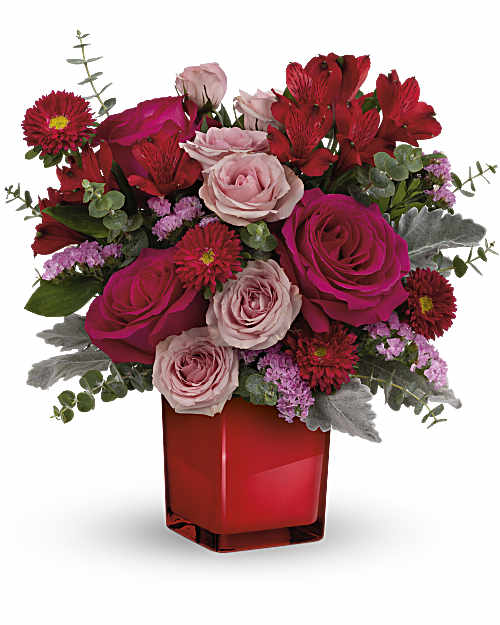 Red | Mixed Bouquets | Loving Bunch Bouquet | Same Day Flower Delivery by Teleflora