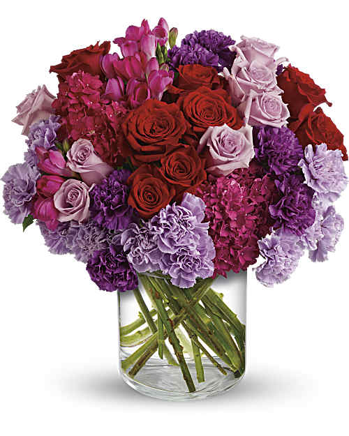 Red | Mixed Bouquets | Roman Holiday Bouquet | Same Day Flower Delivery by Teleflora
