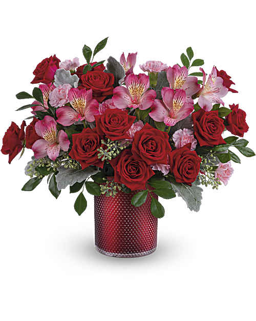Red | Mixed Bouquets | Scarlet Diamond Bouquet | Same Day Flower Delivery by Teleflora
