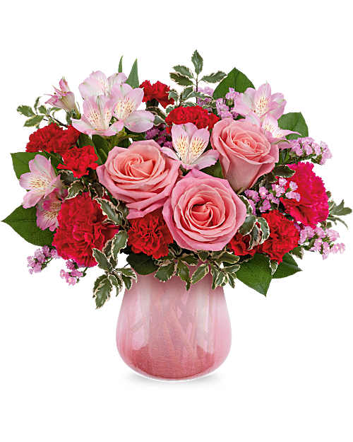 Red | Mixed Bouquets | Sweet On Hue Bouquet | Same Day Flower Delivery by Teleflora