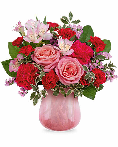 Red | Mixed Bouquets | Sweet On Hue Bouquet | Same Day Flower Delivery by Teleflora