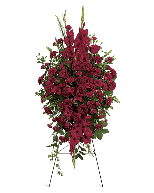 Red | Roses | Deep In Our Hearts Spray | Same Day Flower Delivery by Teleflora